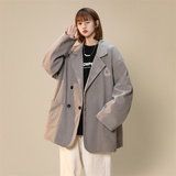 22年秋冬新款学院风百搭宽松高级感外套女小西服DS-B247-F309-P95，男装夹克，电商B247