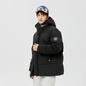 冬季保暖标90白鸭绒连帽羽绒服情侣款潮 带B247-2688-p175图片