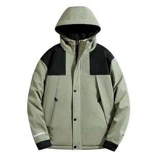 冬季防风保暖连帽棉服白鸭绒外套羽绒服男女同款B247-2582-p130图片