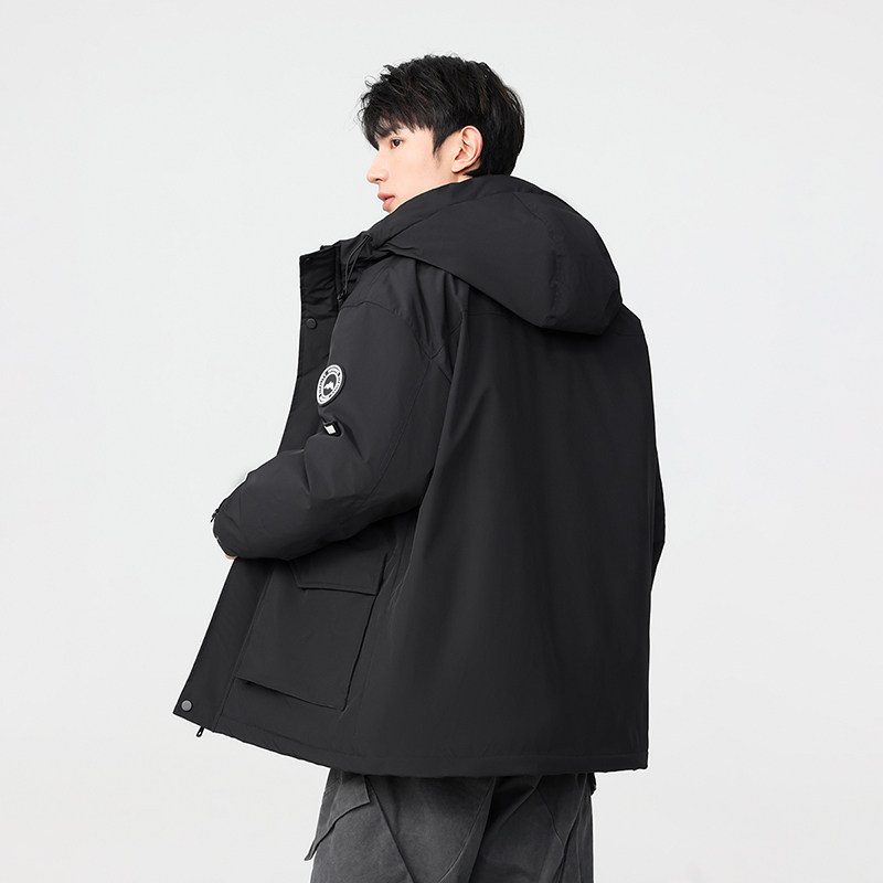 冬季暖标防风防寒白鸭绒连帽外套羽绒服情侣款B247-5277-p320,男装羽绒服,电商B247