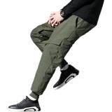 2021电商B247冬季男士灰鸭绒羽绒裤学生青少年束脚裤20-6-P110，男装棉裤，电商B247