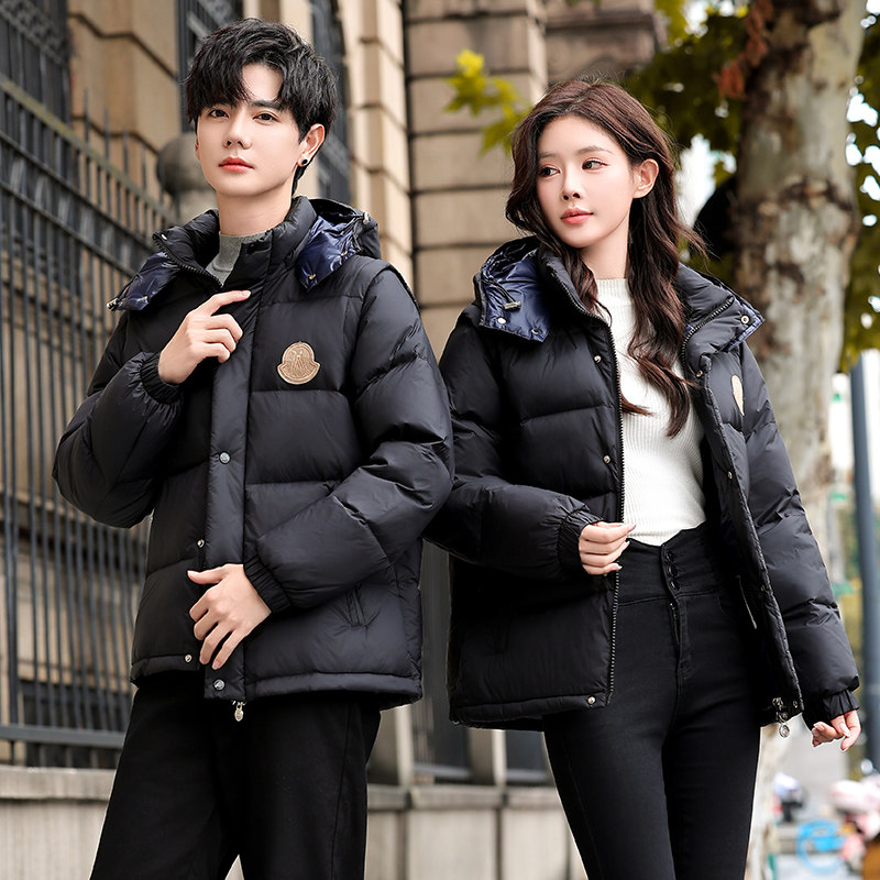 冬季保暖标90白鸭绒连帽外套羽绒服情侣款带B247-056-p220,男装羽绒服,电商B247