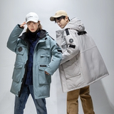 2022冬季新款中长款羽绒服连帽外套男女同款DS-B247-2129-P190，男装羽绒服，电商B247