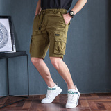 2021夏季新款工装裤短男宽松休闲纯色透气9382-P65（控价低98，男装休闲裤，电商B247