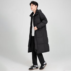 冬季标90白鸭绒连帽外套长款绒服情侣款 带B247-052-p265图片