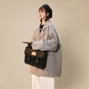 22年秋冬新款学院风百搭宽松高级感外套女小西服DS-B247-F309-P95图片