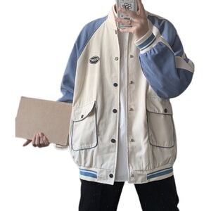 2023年秋季新款学生撞色宽松棒球服户外运动外套DS-B247-A11-P90图片