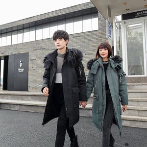 2022冬季新款中长款青少年保暖迷彩羽绒服情侣装DS-B247-896-P140图片