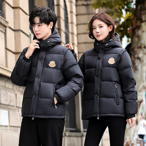 冬季保暖标90白鸭绒连帽外套羽绒服情侣款带B247-056-p175
