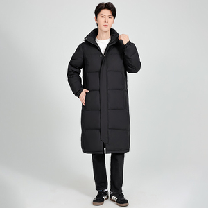 冬季标90白鸭绒连帽外套长款绒服情侣款 带B247-052-p265图片