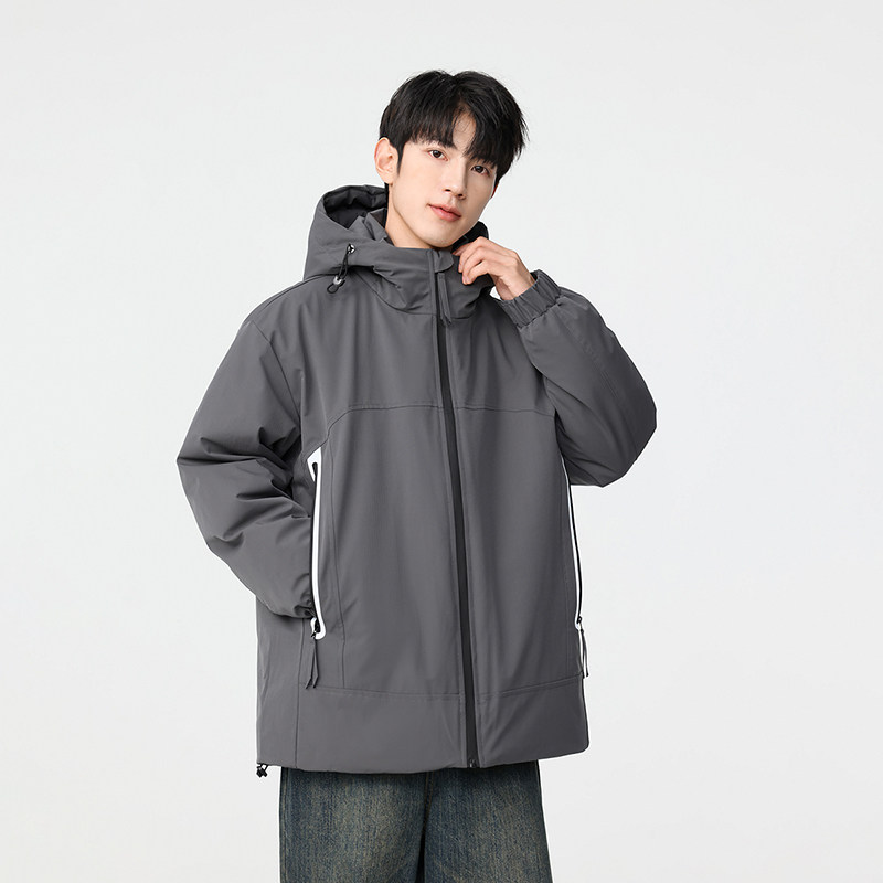 冬季暖标防风防寒白鸭绒连帽外套羽绒服情侣款B247-5333-p305,男装羽绒服,电商B247