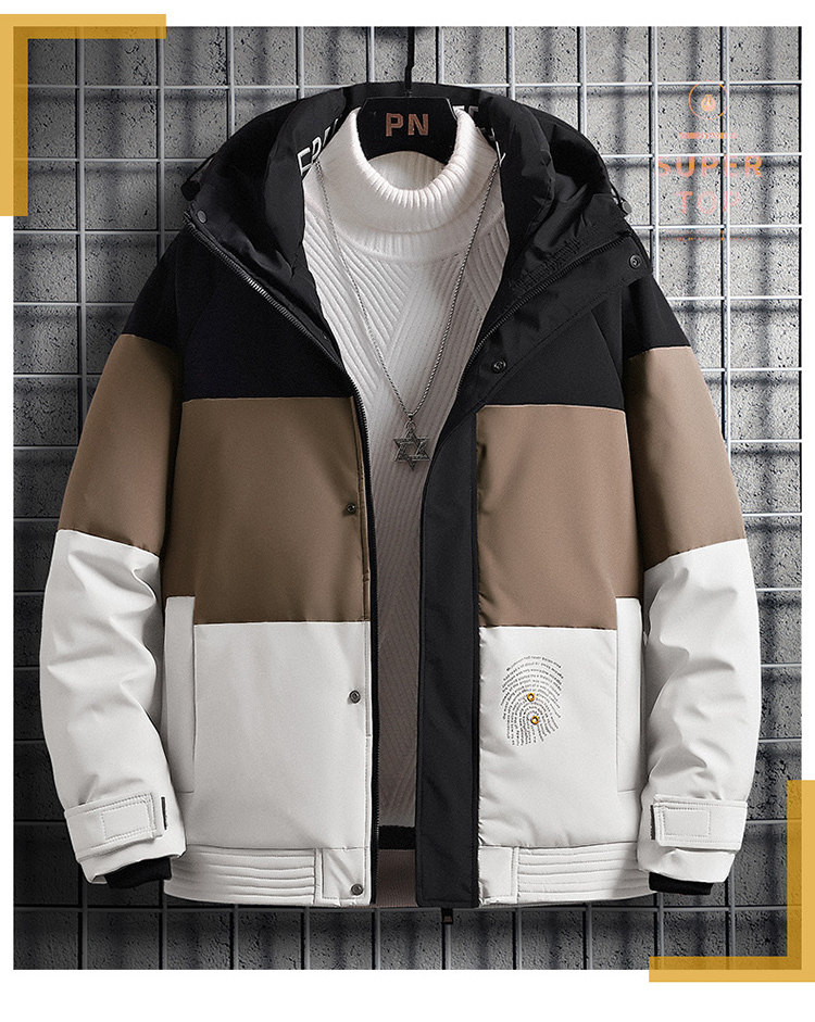 2021电商B247冬季新款加厚白鸭绒羽绒服拼色时尚工装MY801-P135,男装羽绒服,电商B247