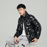 2022新款冬季潮纯色亮面立领羽绒服外套男装DS-B247-2127-P110，男装羽绒服，电商B247