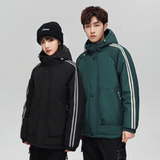 冬季防风保暖标白鸭绒连帽外套袖条羽绒服情侣款B247-236-p125，男装羽绒服，电商B247