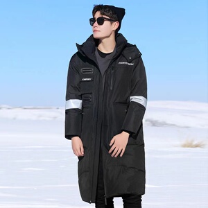 2022冬季中长款羽绒服时尚连帽外套男女同款潮DS-B247-MY97-P220图片