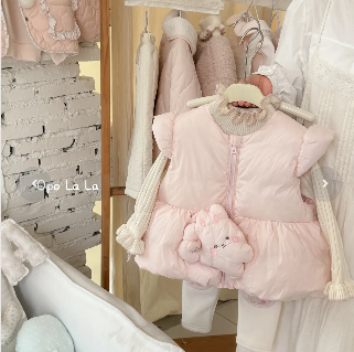 女童羽绒马甲深秋款2025新款