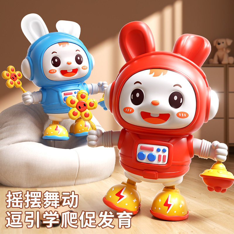 宝宝兔子跳舞机器人玩具会唱歌跳舞带灯光故事早教机男女孩0-3岁