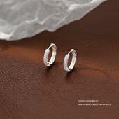999足银简约百搭麻花耳扣小众设计感轻奢高级感耳圈耳环新款