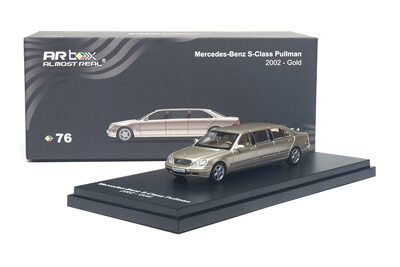 AR box 梅赛德斯-奔驰S-Class Pullman-2002-金 1/64合金汽车模型