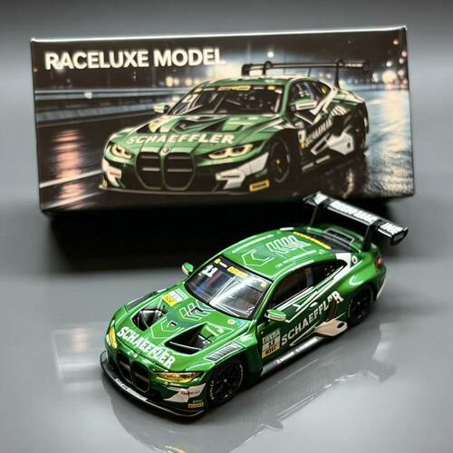 RACELUXE  MODEL 1:64  金属绿 M4 GT3 11号 独眼 合金汽车模型