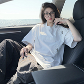 DYXY潮牌重工刺绣烫钻短袖 高街复古宽松上衣 美式 T恤2026夏季 新款