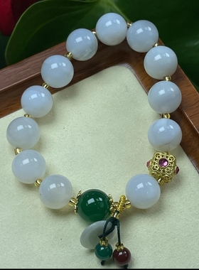 黑玛瑙原石手把件血檀紫檀手串竹节念珠男女手串玉石珠宝六字真言