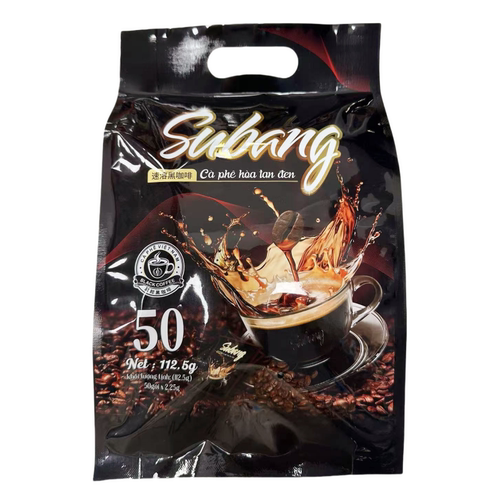 越南原装进口属邦速溶黑咖啡112.5g含50条纯咖啡苦咖啡无蔗糖
