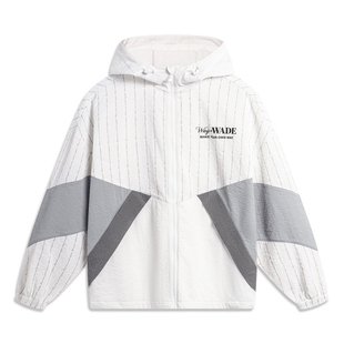 李宁韦德系列男子运动风衣宽松型泡泡纱材质防晒服AFDU399-5-B品