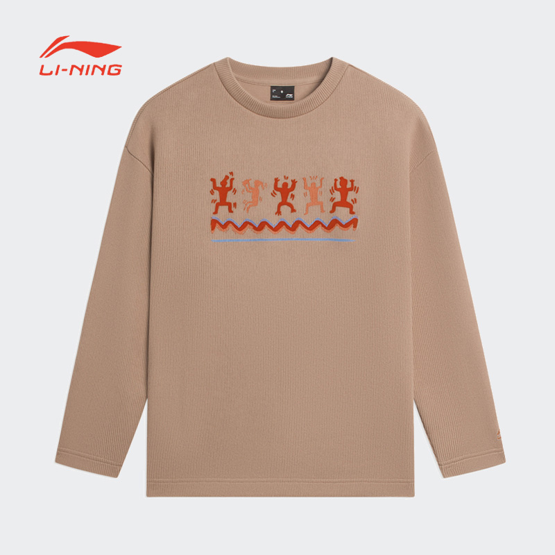 李宁运动时尚系列女圆领宽松