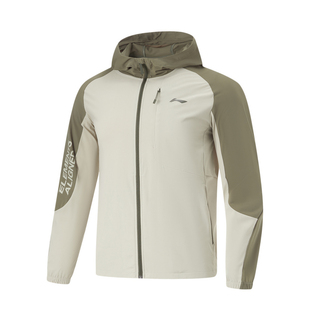 B品 针织外套AFDU413 李宁健身系列男子针织风衣夏季 舒适速干修身