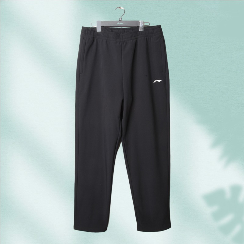 LI-NING/李宁男子健身系列潮流简约百搭休闲运动长裤AYKT951-B品
