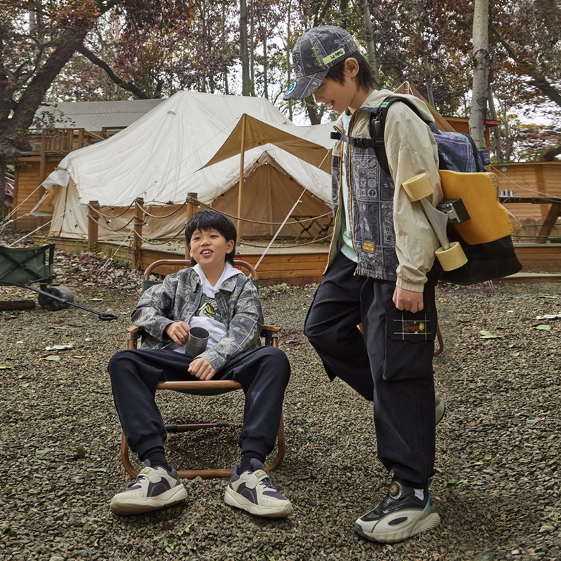 李宁童装男大童运动生活系列宽松舒适连帽套头卫衣YWDT027-B品