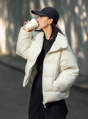 李宁羽绒服冬女户外系列时尚保暖百搭常规休闲短羽绒服AYMU472B品