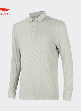 李宁冬季团购系列运动POLO衫商务舒适弹性长袖上衣男APLT221--B品