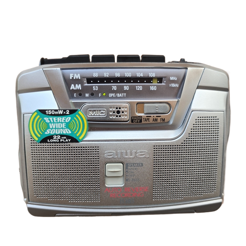 原装进口爱华收录放立体声喇叭外放旗舰磁带随身听js385卡带机