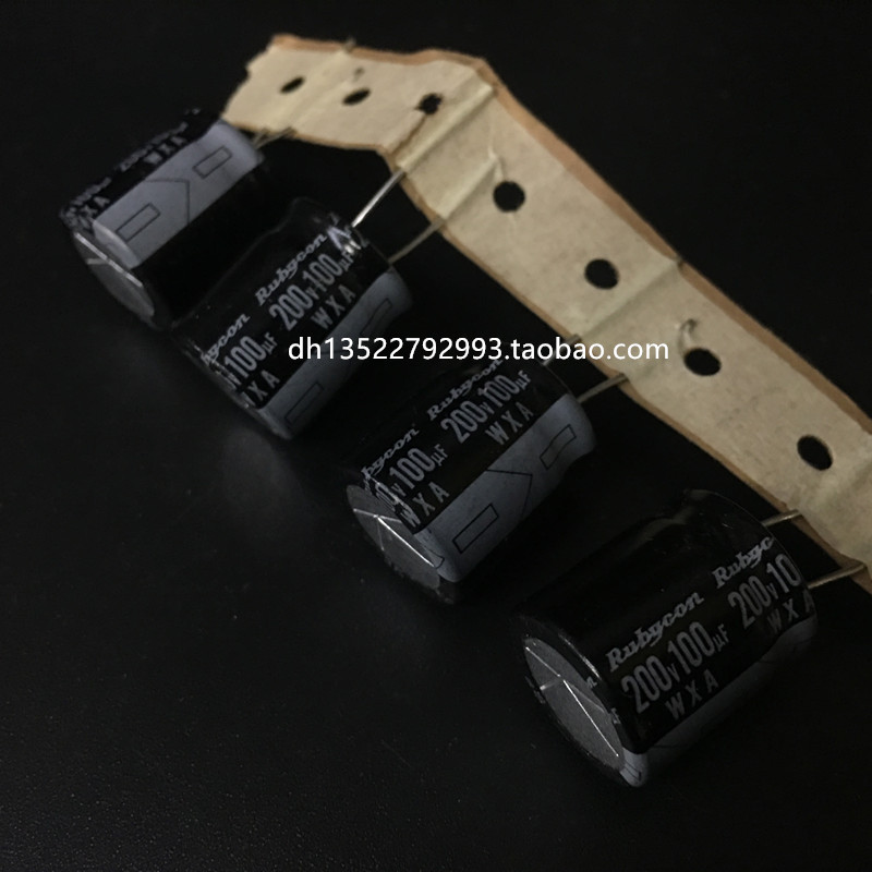 rubycon进口电解电容200V100UF 18X20 日本红宝石WXA 100UF 200V