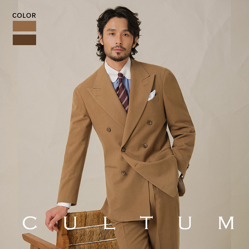 意式休闲复古西服套装男士西装