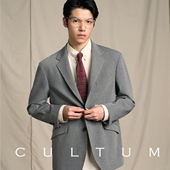 CULTUM秋冬新款 IVY学院风复古休闲西服外套男羊毛混纺马术西装