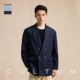 外套无结构高级西服薄 西装 莱赛尔牛仔 CULTUM双排水洗单宁男士