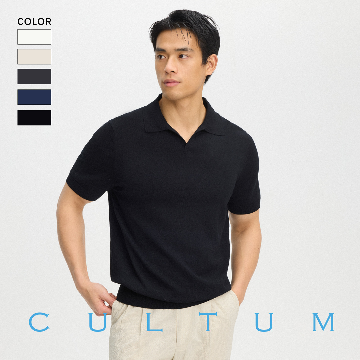 【亲肤透气】CULTUM干爽强捻棉质POLO衫海鸥领商务男士短袖