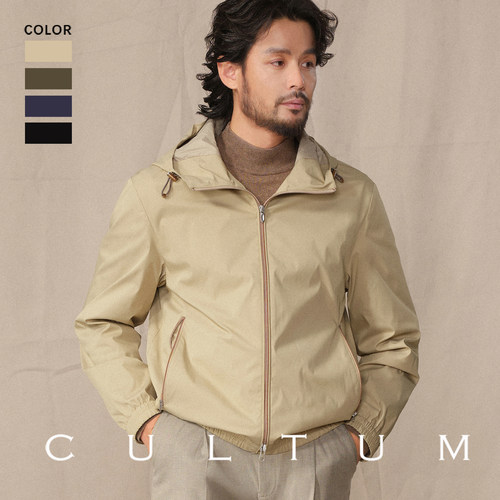 CULTUM商务休闲男防泼水连帽夹克
