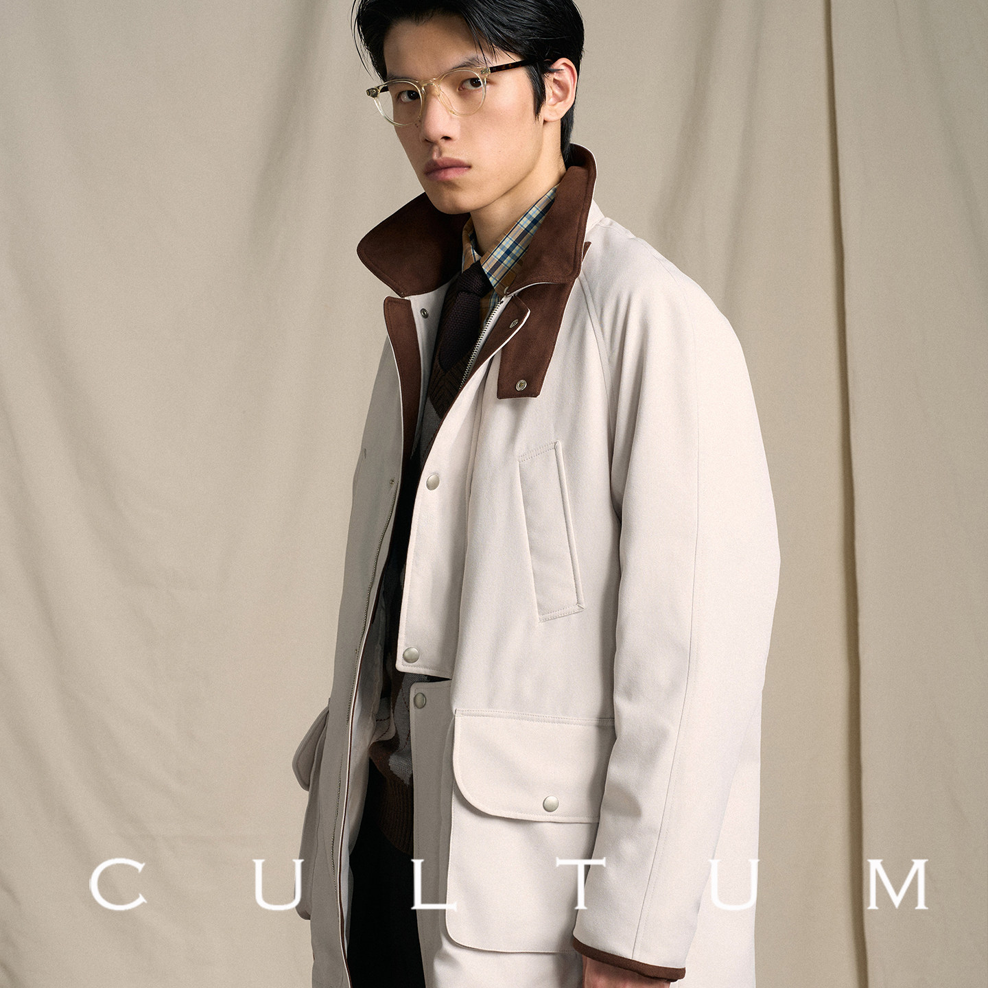 【90白鸭绒 抗风保暖】CULTUM冬季新款中长款羽绒服男N3B夹克外套