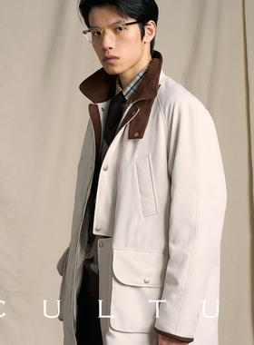 【90白鸭绒 抗风保暖】CULTUM冬季新款中长款羽绒服男N3B夹克外套
