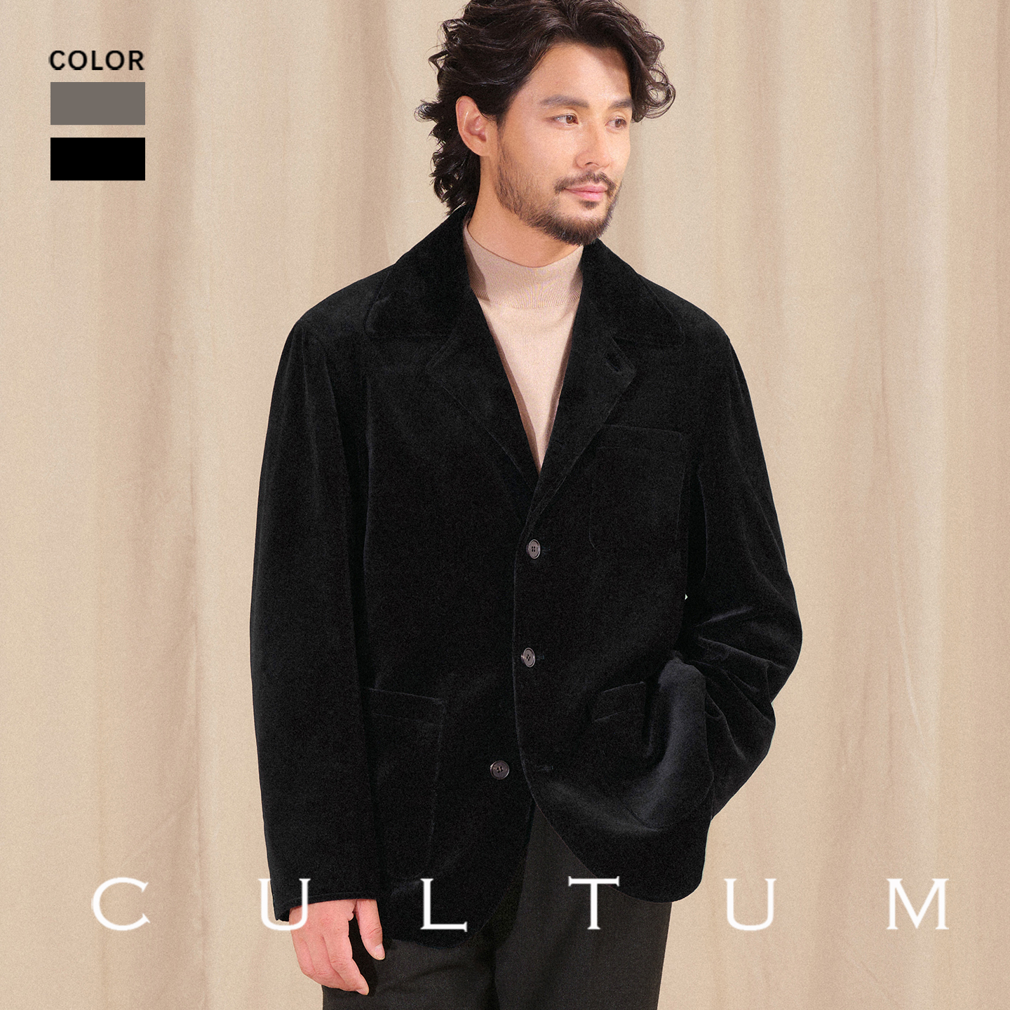 CULTUM秋冬西装领法式夹克男