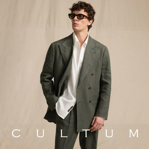 CULTUM法国亚麻春夏休闲西服套装
