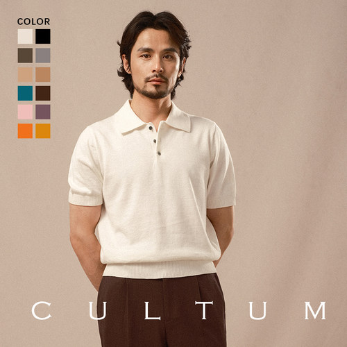 棉麻混纺短袖针织衫夏季休闲