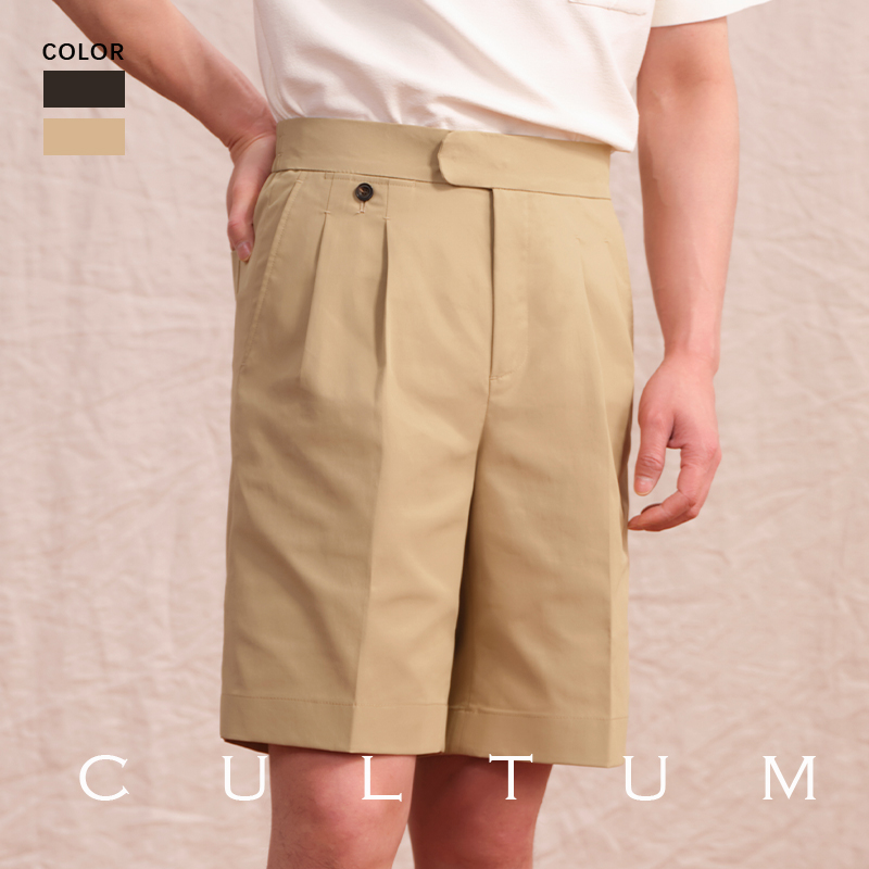 透气棉麻面料CULTUM开图复古短裤