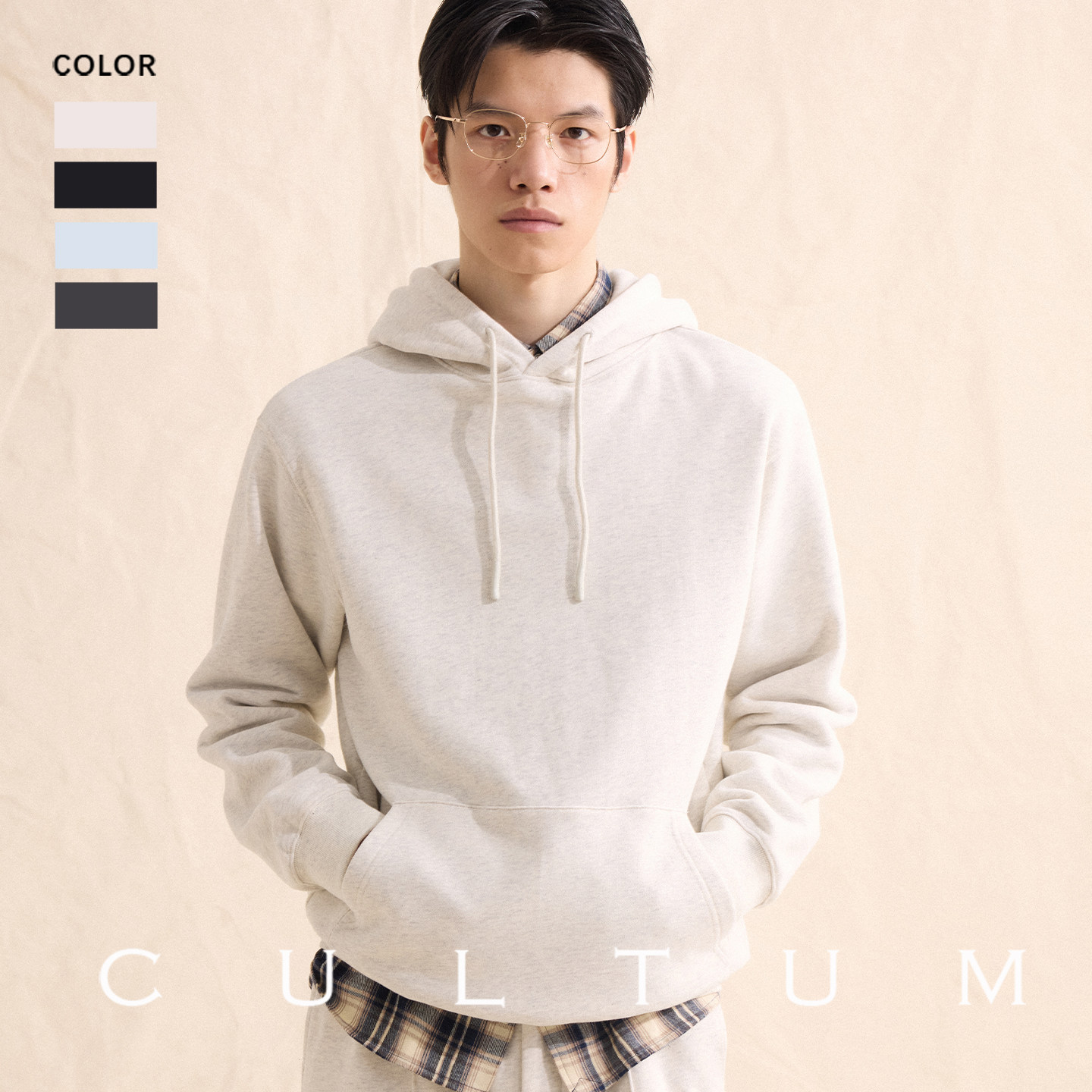 CULTUM复古学院风男女款连帽卫衣图片
