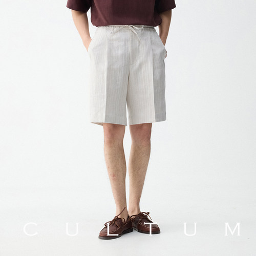 CULTUM人字纹透气男士短裤夏