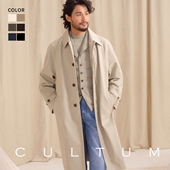 外套 CULTUM100%骑兵斜洗水棉巴尔玛肯风衣男中长款 全羊毛内胆
